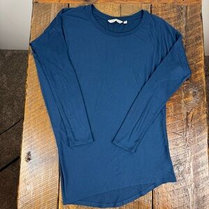 Athleta Women’s XS Navy Blue Long Sleeve Tee | Modal Blend Soft Stretch Top